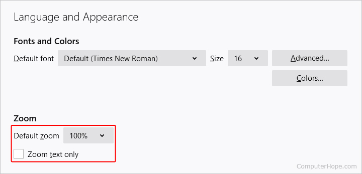 How to Change the Font Size in My Browser picture